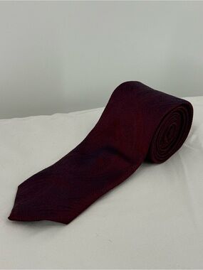 Joseph Abboud Maroon Paisley Men's Silk Tie